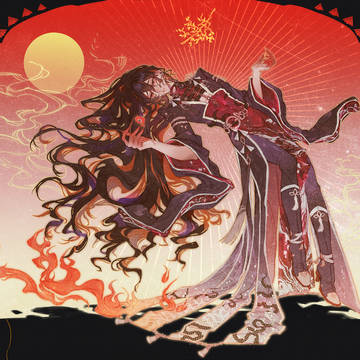 银莲曳火-Swinging flames and Anemone