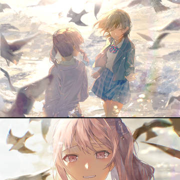 余花にみとれて