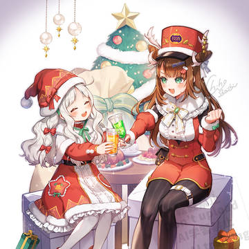 サンタとトナカイ🎄