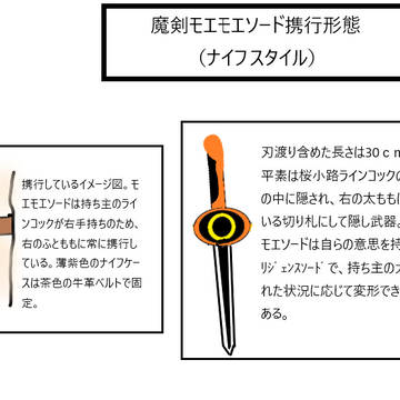 魔剣モエモエソード携行形態（ナイフスタイル）