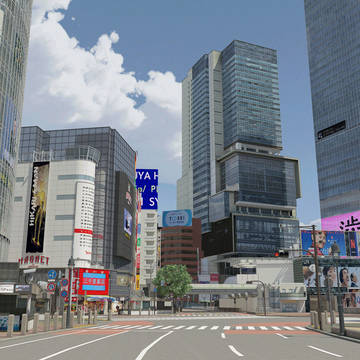 渋谷駅前・宮益坂・宮下パーク周辺3D