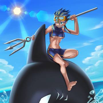 ダイバー×シャチ