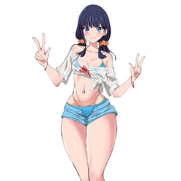 落描き水着六花