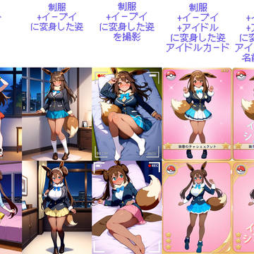 JKイーブイ(アイドル)化するリーフとメイ