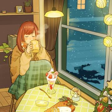 聖夜を待つショートケーキパフェ