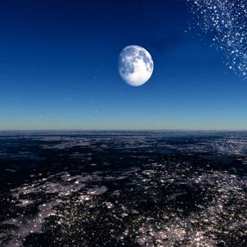 月と海の夜