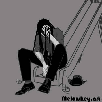 Harlow Ramone, drinking alone
