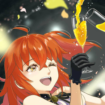 ジュースで乾杯…マスター