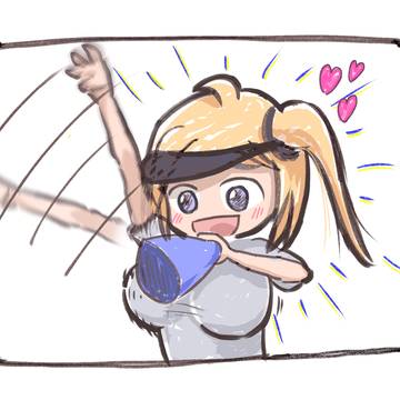 FANBOX用に描いたメガホン娘