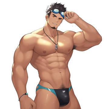 水着男子たち