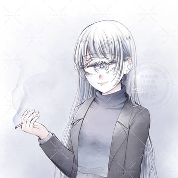 一服中のお姉さん