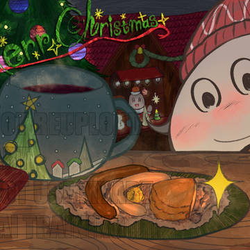 クリスマスマーケットにて