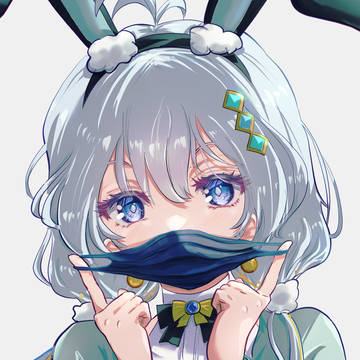 バニシロちゃんの黒マスク