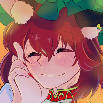 撫でられ橙