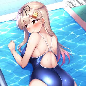 夕立の競泳スク水