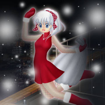 雪へのジャンプ