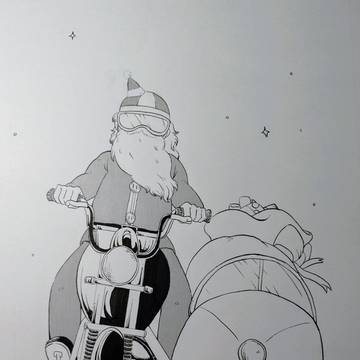遅刻を悟ったサンタ