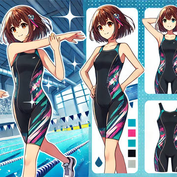 競泳女子 姿勢、服裝