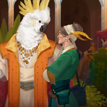 Faevin and the Patron 🦜 (OC)