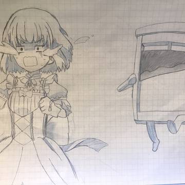 ギロチンから逃げるミーア