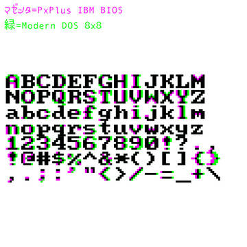 DOSフォントをベースにした