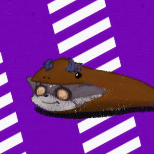 干支（🐍）のきぐるみを着て跳ねるでびるくん