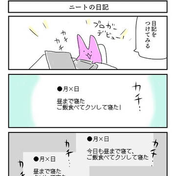 『ニートうさぎの4コマまんが』(34)サンプル