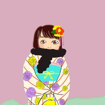 お正月　〜レトロ着物〜