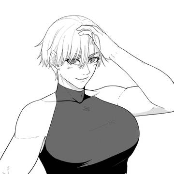 髪をかきあげる