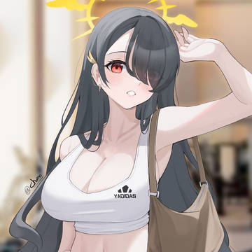 運動するヒナタ