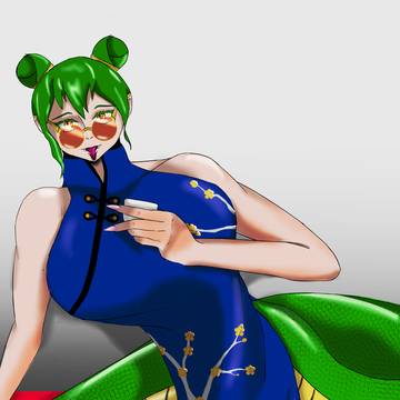 Snake girl for a snake year