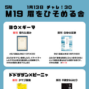 1/13 チャレ！30 お品書き