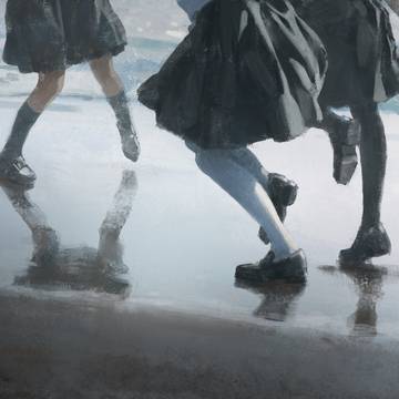 海辺の三人組
