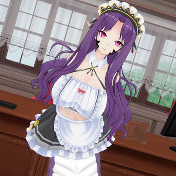 メイド服姿の蛇娘ちゃん