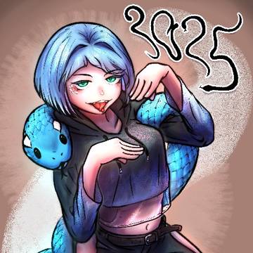 2025년 을사년 푸른 뱀