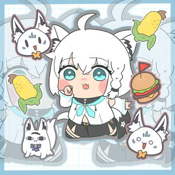 白上フブキちゃんステッカー風