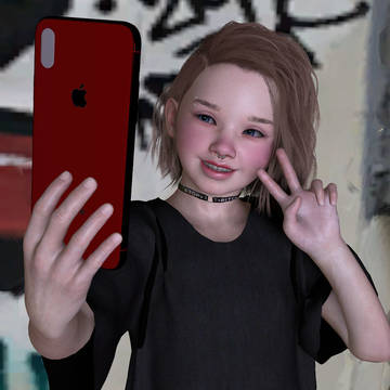 Loli selfie on the streets
