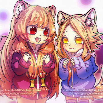 Comfy chibi Raphtalia & Wyndia