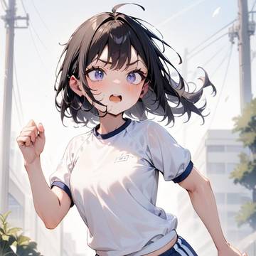 走る運動部の女の子