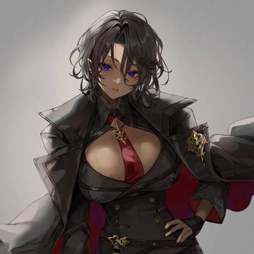 褐色黒髪スーツ女性