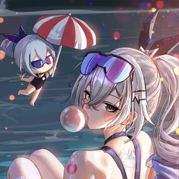 Silver Wolf swimsuit