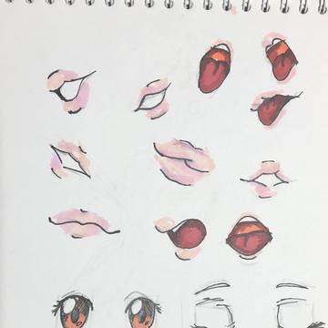 Lips and eyes