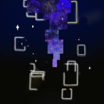 幾何学、星、光。