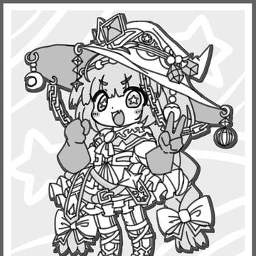 三頭身の練習 魔法少女