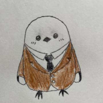 スーツを着たシマエナガ