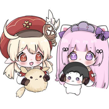 友達にあげたクレーとのイラストです💣🍀