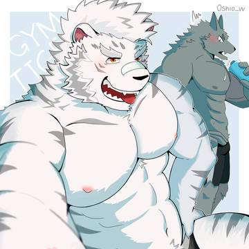 ジムで自撮りする虎さん🤳✨️