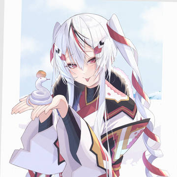 紅白ツインテ白髪oc