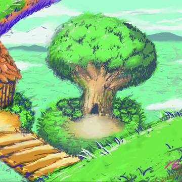 ゲーム風背景画