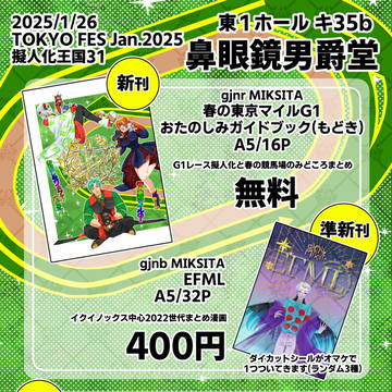 1/26 擬人化王国31　おしながきと新刊サンプル